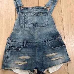 Zara Trafaluc Womens Denim overall short